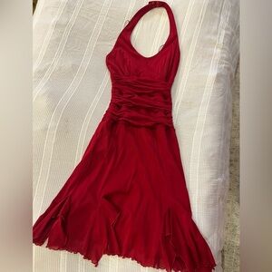Red sangria midi dress